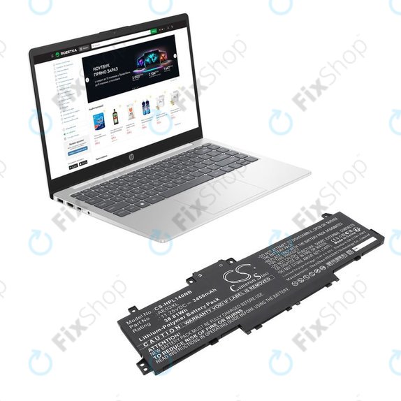 Batteria per HP 14, 15, AE03XL, Li-Pol, 3450mAh, 11.25V, HQ