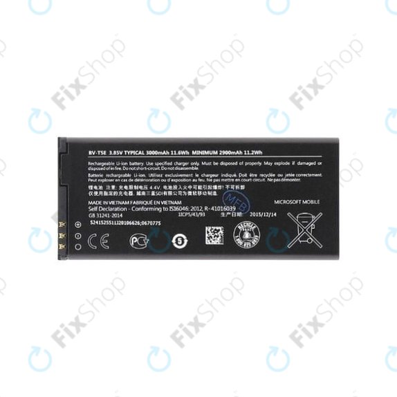 Batteria per Microsoft Lumia 950/950 LTE, 950 Dual, BV-T5E, 3000mAh