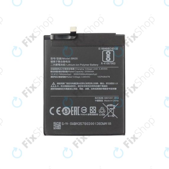 Batteria per Xiaomi Redmi 5, BN35, 3300mAh