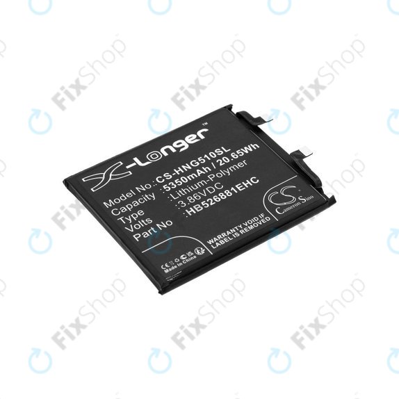 Batteria per Honor Magic 5 Pro, HB526881EHC, Li-Pol, 3.86V, 5350mAh, HQ