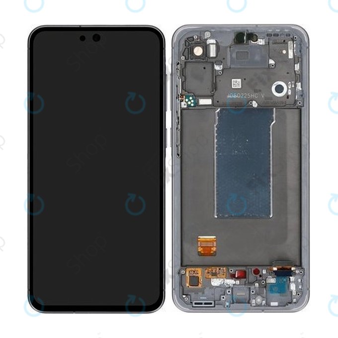 Schermo OLED per Samsung A56 A566E, Awesome Graphite, Vetro touch con cornice