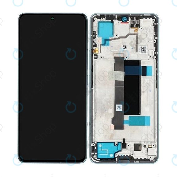 Schermo per Xiaomi Redmi Note 13 Pro 5G 2312DRA50C, Ocean Teal, Vetro touch con cornice, 5600010N1600, Genuine Service Pack