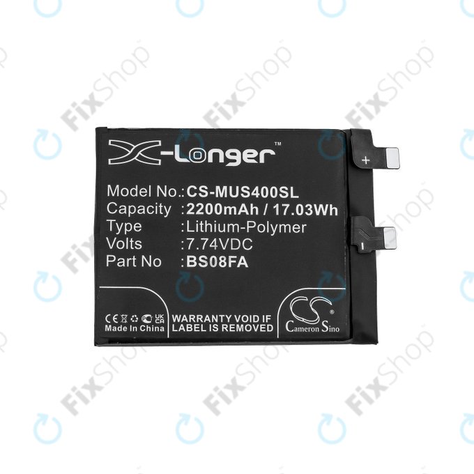 Batteria per Xiaomi Black Shark 4, 2200mAh, Li-Pol, 7.74 V, BS08FA, HQ