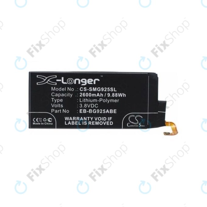 Batteria per Samsung S6 Edge G925F, EB-BG925ABE, 2600mAh, HQ