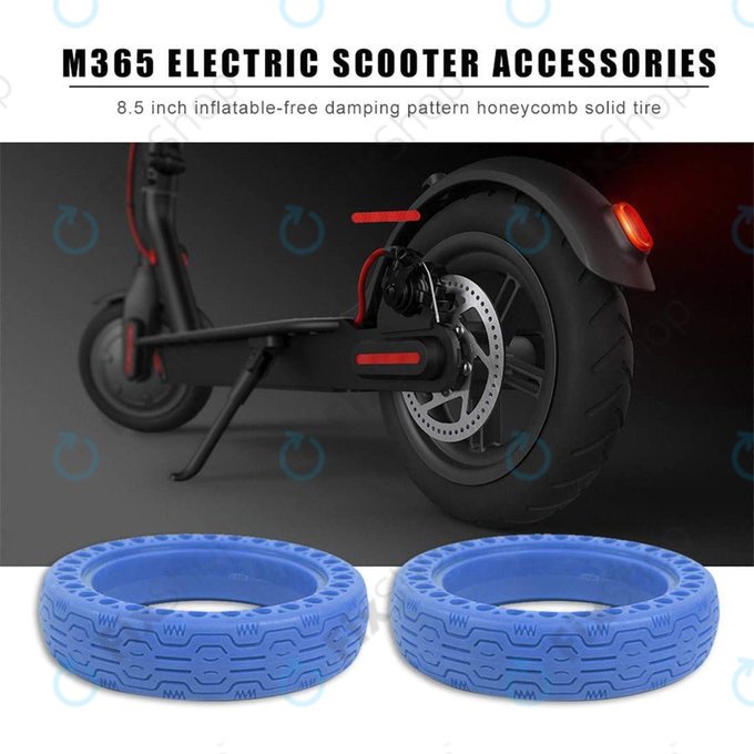 Pneumatico tubeless pieno resistente Tipo 1 per Xiaomi Mi Electric Scooter 1S, 2, M365, Essential, Pro, Pro 2, Blu