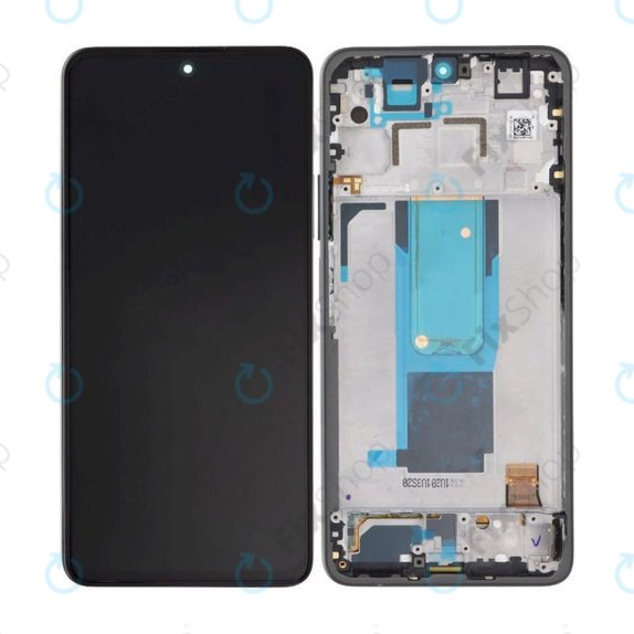 Schermo OLED per Xiaomi Redmi Note 11 Pro+ 5G 21091116UG, Mysterious Black, Vetro touch con cornice