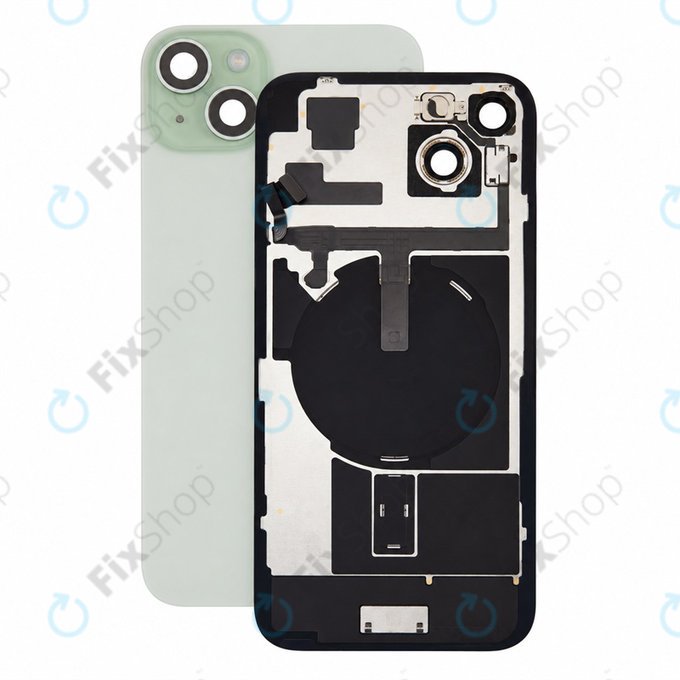 Vetro scocca posteriore per iPhone 15 Plus, Green, Pulled A