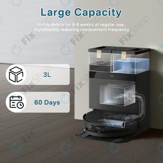 Sacchetto per aspirapolvere, 4 pz. per Ecovacs Deebot T30c, T50-series, T80-series, X8-series, X9 Pro-series