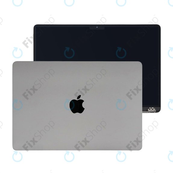 Schermo LCD per MacBook Air 15", A3114 (2024), con vetro frontale e copertura, Space Gray, 661-40259, Genuine Apple
