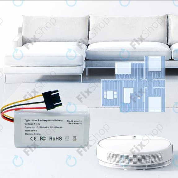 Batteria per Xiaomi Mi Robot Vacuum Mop 2 Lite, E10, N011-4S1P, Li-Ion, 2600mAh, 14.4V