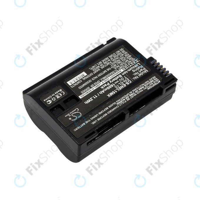 Batteria per Nikon Coolpix D7000, EN-EL15, Li-Ion, 1600mAh, 7V, HQ