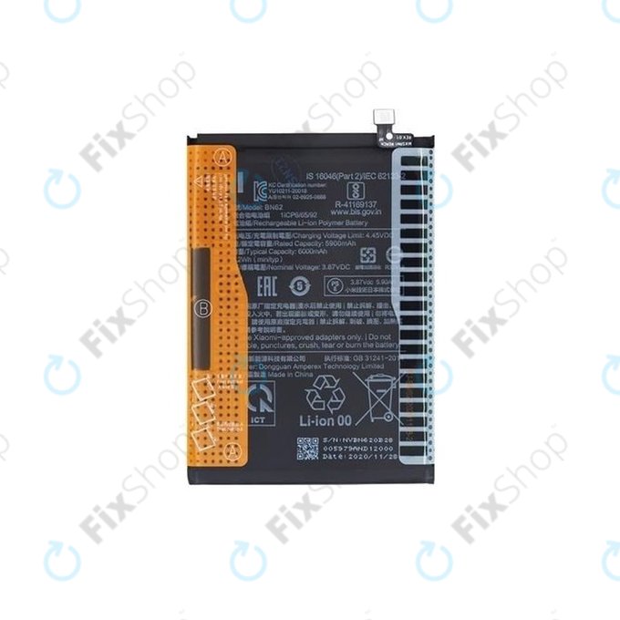 Batteria per Xiaomi Redmi 9T, BN62, 46020000521G, 6000mAh, Genuine Service Pack