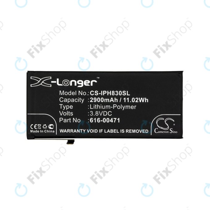 Batteria per iPhone XR, 616-00471, 616-00468, 2900mAh, HQ