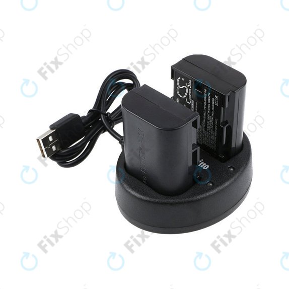 Batteria per Canon EOS 5D Mark II, EOS 7D, 2000mAh, Li-Ion, 7.4V, LP-E6, 2pz con caricabatterie, HQ