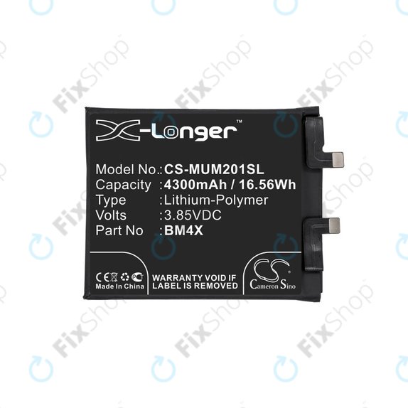 Batteria per Xiaomi Mi 11, 4300mAh, Li-Pol, 3.85 V, BM4X, HQ