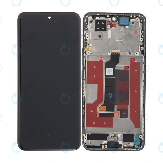 Schermo OLED per Honor 200, Black, Vetro touch con cornice