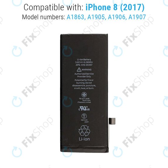 Batteria per iPhone 8, 1821mAh