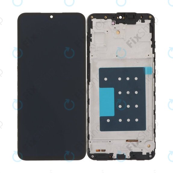 Schermo OLED per Samsung A17 A176B, Black, Vetro touch con cornice