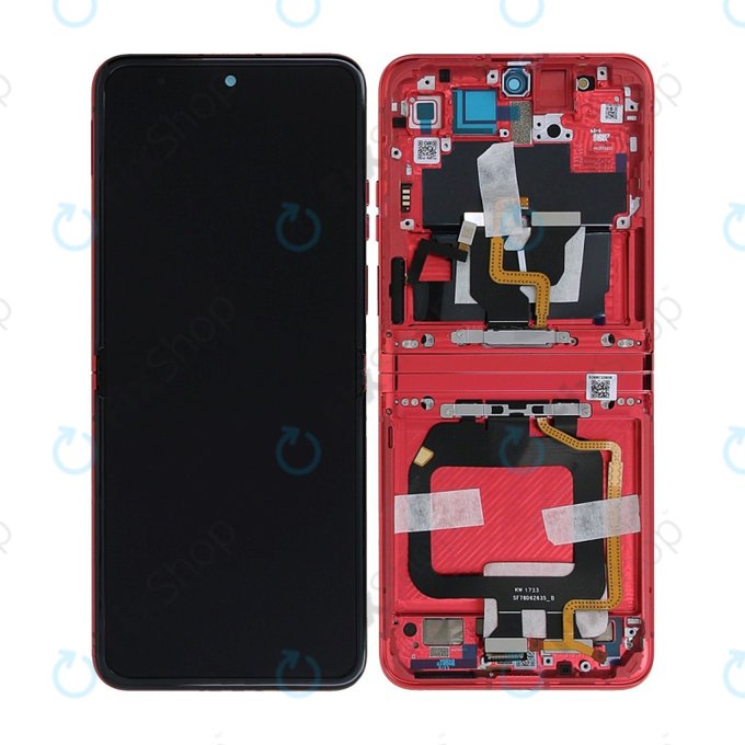 Schermo per Motorola Razr 40 Ultra, Viva Magenta, Vetro touch con cornice, 5D68C22598, Genuine Service Pack