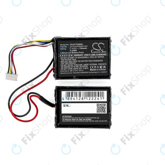 Batteria per Beats Pill 2.0, J272/ICP092941SH, Li-Ion, 750mAh, 7.4V, HQ