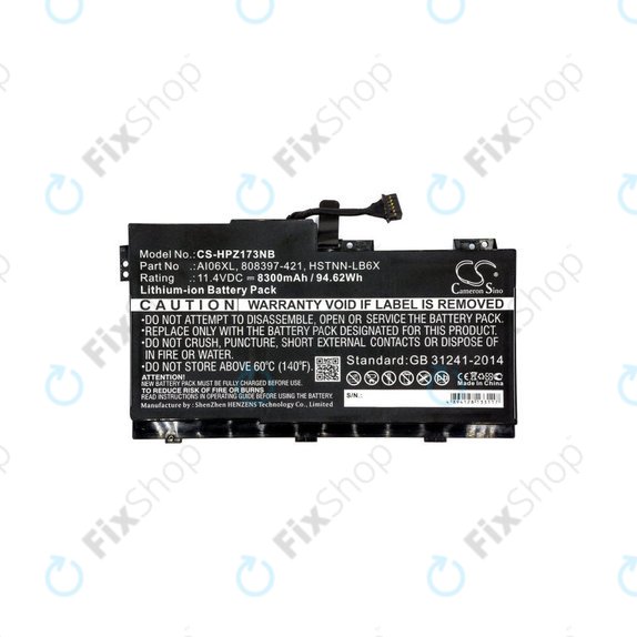 Batteria per HP Zbook 17 G3, AI06XL, Li-Ion, 8300mAh, 11.4V, HQ