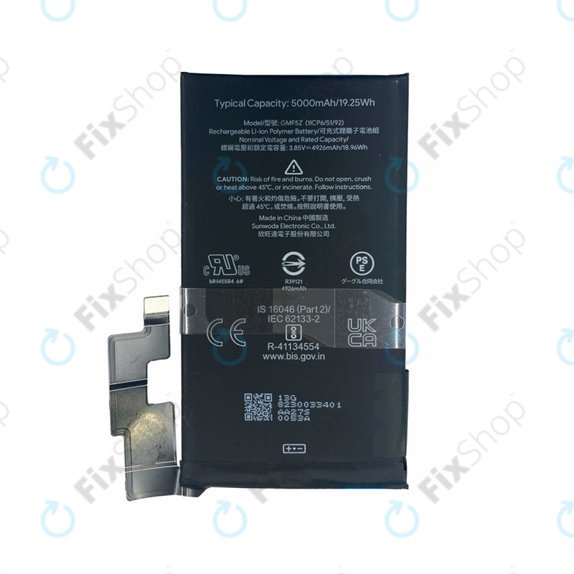 Batteria per Google Pixel 7 Pro, GMF5Z, 5000mAh