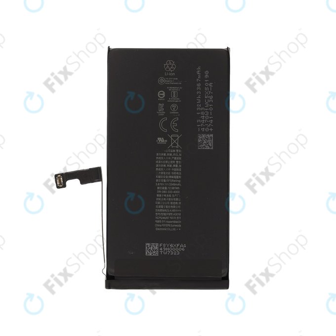 Batteria per iPhone 15, A3018, 3349mAh