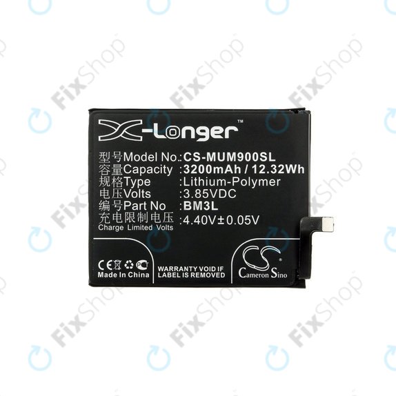 Batteria per Xiaomi Mi 9, 3200mAh, Li-Pol, 3.85 V, BM3L, HQ
