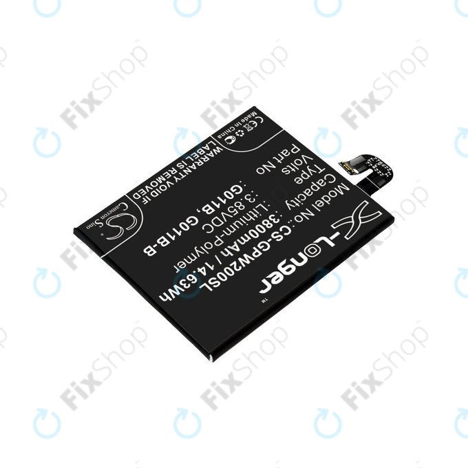 Batteria per Google Pixel 2 XL G011C, 3800mAh, Li-Pol, 3.85 V, G011B, HQ