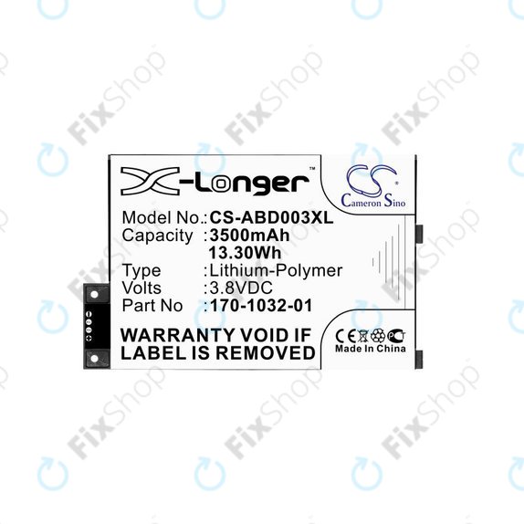 Batteria per Amazon Kindle 3, 3 Wi-fi, 3G, Graphite, 170-1032-01, S11GTSF01A, 3500mAh, HQ