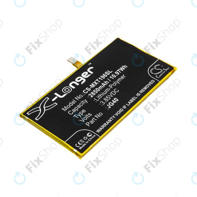 Batteria per Motorola Moto G7 Plus, G7 Plus DS, JG40, Li-Pol, 3.85V, 2850mAh, HQ