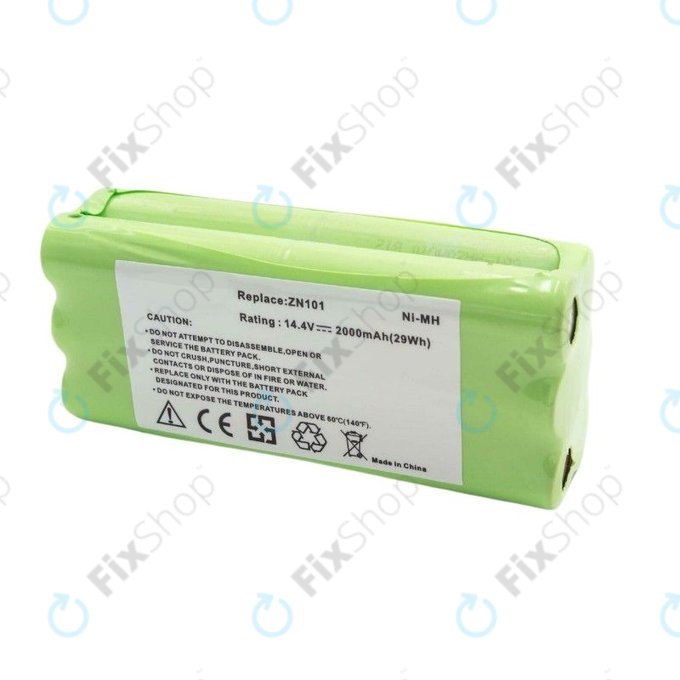 Batteria per Ecovacs Dibea ZN101, K6, L6, Dirt Devil, 0606004, Ni-MH, 2000mAh, 14.4V