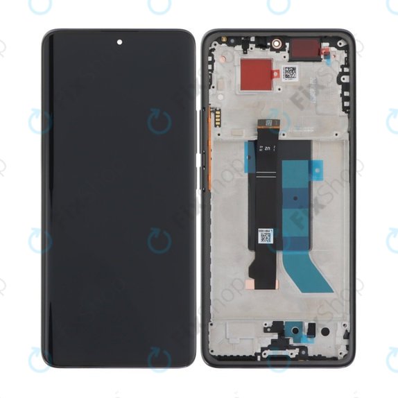 Schermo per Xiaomi Redmi Note 14 Pro 5G 24090RA29G, Midnight Black, Vetro touch con cornice