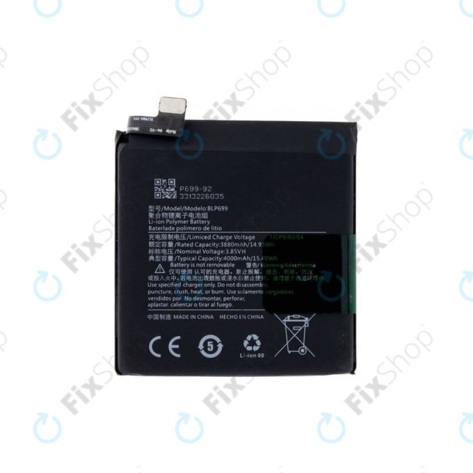 Batteria per OnePlus 7 Pro, BLP699, 4000mAh