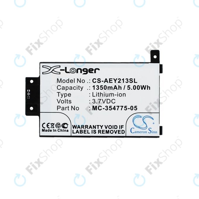 Batteria per Amazon Kindle Paperwhite 2013, 6th Gen, 6 2015, Touch 2013, MC-354775-05, 1350mAh, HQ