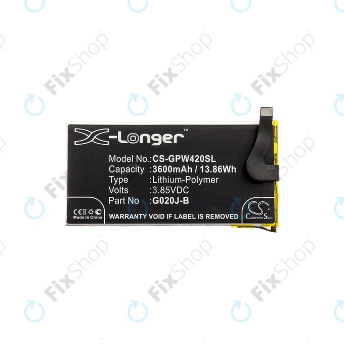 Batteria per Google Pixel 4 XL, 3600mAh, Li-Pol, 3.85 V, G020J-B, HQ