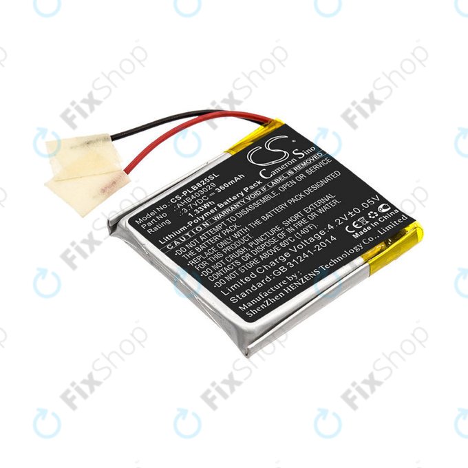 Batteria per Plantronics Voyager Focus B825, AHB403029, Li-Pol, 3.7V, 360mAh, HQ