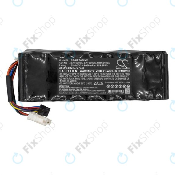 Batteria per Robomow, Wolf Garten, Cub Cadet, MRK6103A, LiFePO4, 6000mAh, 25.6V, HQ