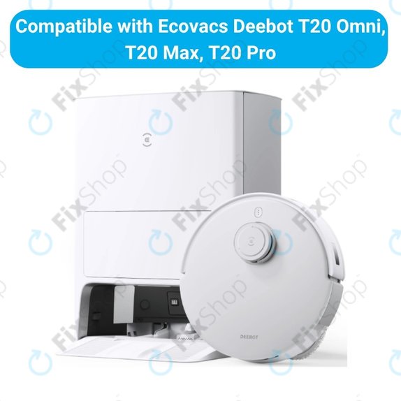Set di ricambi per Ecovacs T20, T20 Max, T20 Pro (1x spazzola principale, 2x filtro, 2x spazzola laterale - White, 4x panno mop, 2x sacchetto polvere)