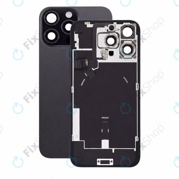 Vetro scocca posteriore per iPhone 16 Pro Max, Black Titanium, Pulled A