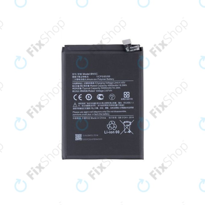 Batteria per Xiaomi Poco M4 Pro 5G 21091116AG, BN5C, MZB0BGVIN, 460200008V1Y, 5000mAh, Genuine Service Pack