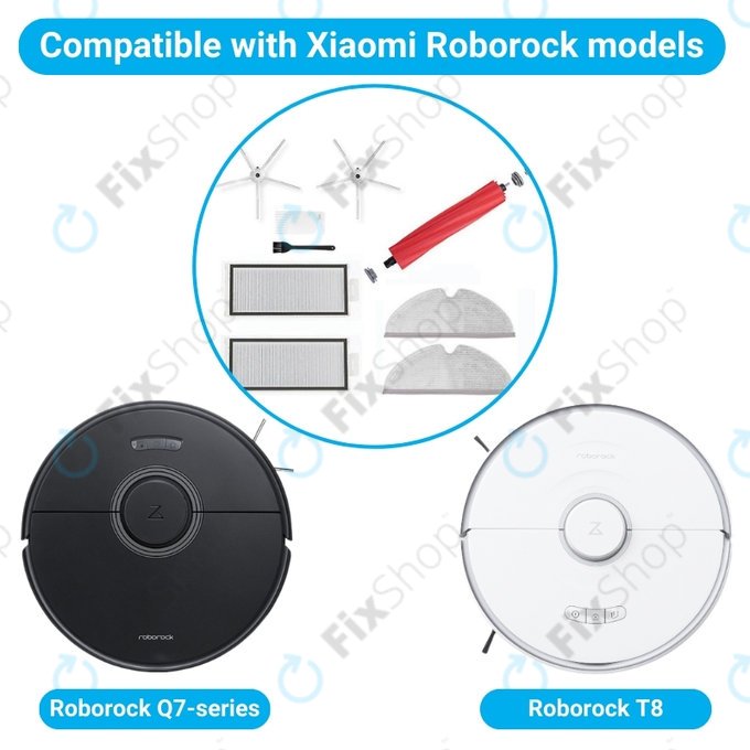 Set standard per Xiaomi Roborock Q7, Q7+, Q7 Max, Q7 Max+, T8, White