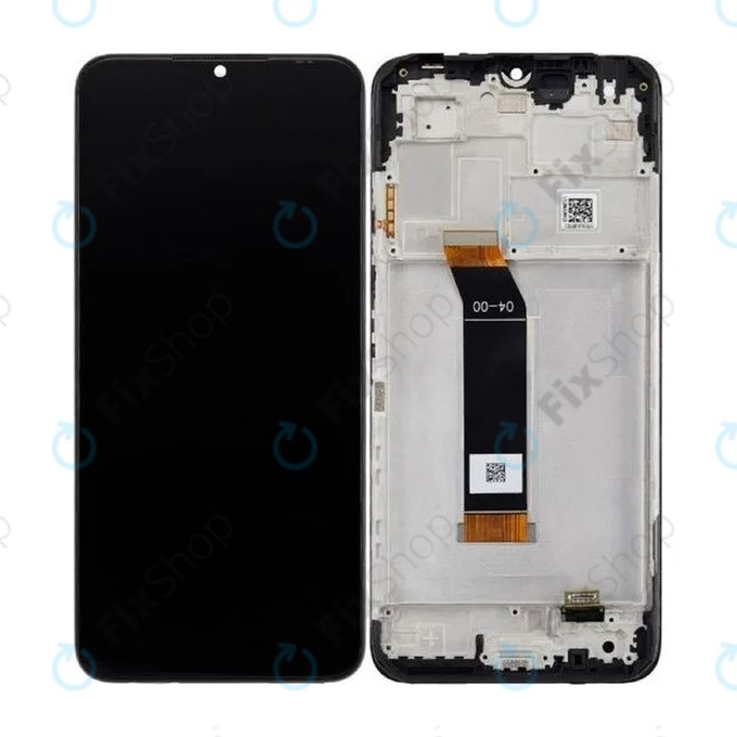 Schermo per Xiaomi Poco M4 5G 22041219PG, Power Black, Vetro touch con cornice, 560005L19P00, Genuine Service Pack