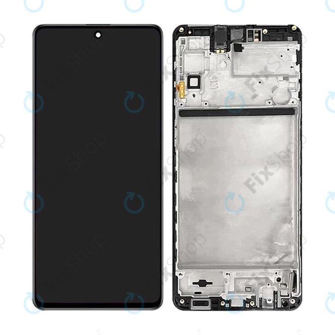 Schermo OLED per Samsung M51 M515F, Celestial Black, Vetro touch con cornice