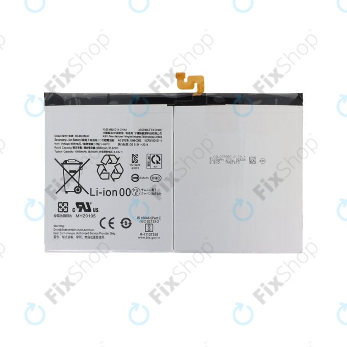 Batteria per Samsung Galaxy Tab S9 FE+ X610, X616B, S9+ X810, X816B, EB-BX818ABY, 10090mAh