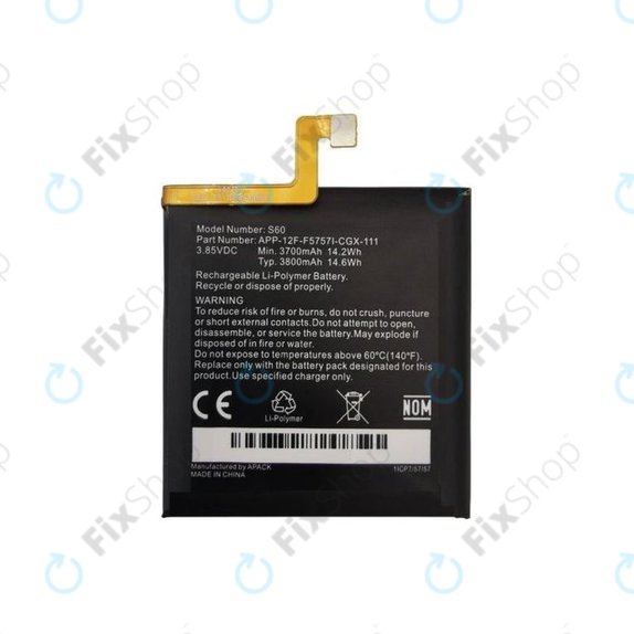 Batteria per Caterpillar CAT S60, 1ICP7/57/57, 3800mAh