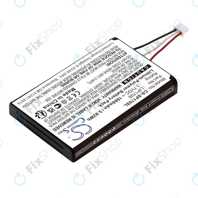 Batteria per Sony PS5 DualSense, LIP1708, Li-Pol, 1600mAh, 3.7V, HQ