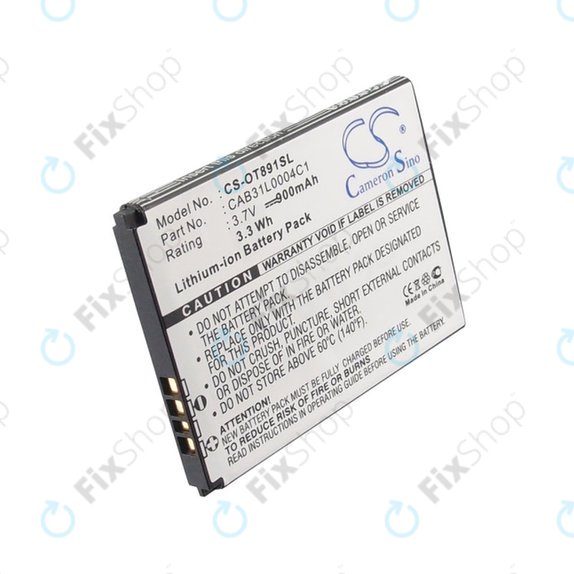 Batteria per Alcatel One Touch, OT, TCL A, Vodafone, CAB31L0004C1, Li-Ion, 3.7V, 900mAh, HQ