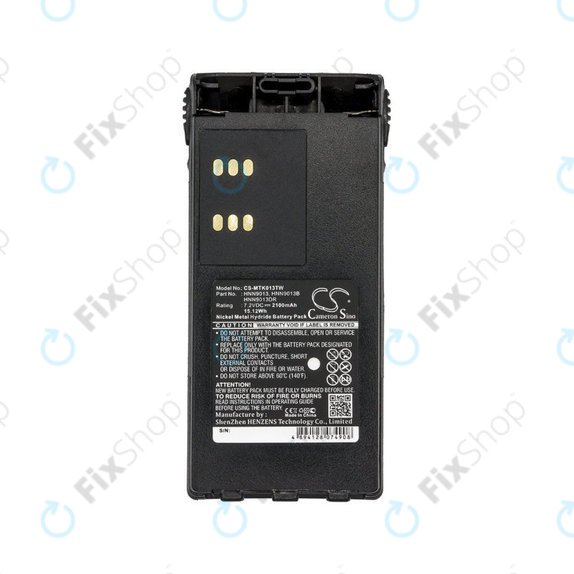 Batteria per Motorola GP, HT, MTX, Pro-series, HNN9013, Ni-MH, 2100mAh, 7.2V, HQ