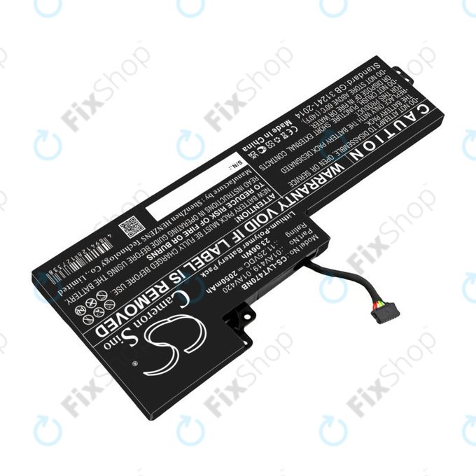 Batteria per Lenovo Thinkpad A285, T470, T480, 01AV419, Li-Pol, 2050mAh, 11.25V, HQ